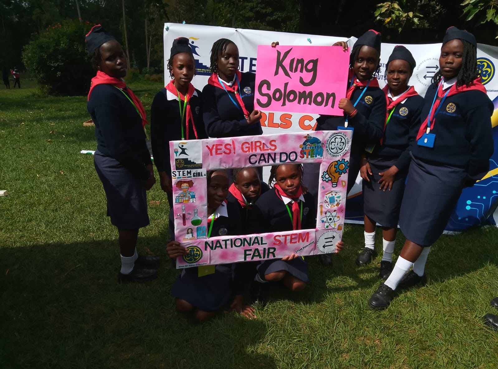 Students reading and studying in the King Solomon Comprehensive School library